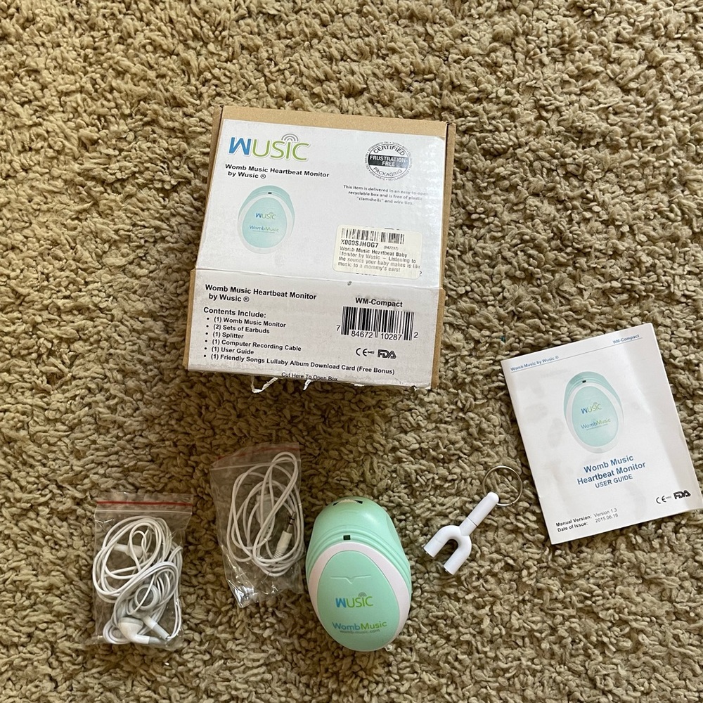 Womb Music Heartbeat Baby Monitor by Wusic. Pre-owned